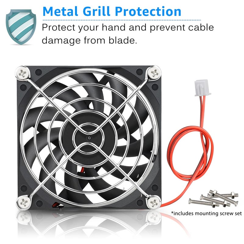 Gdstime 80mm x 80mm x 10mm DC 5V Brushless Cooling Fan 2PIN - Image 5